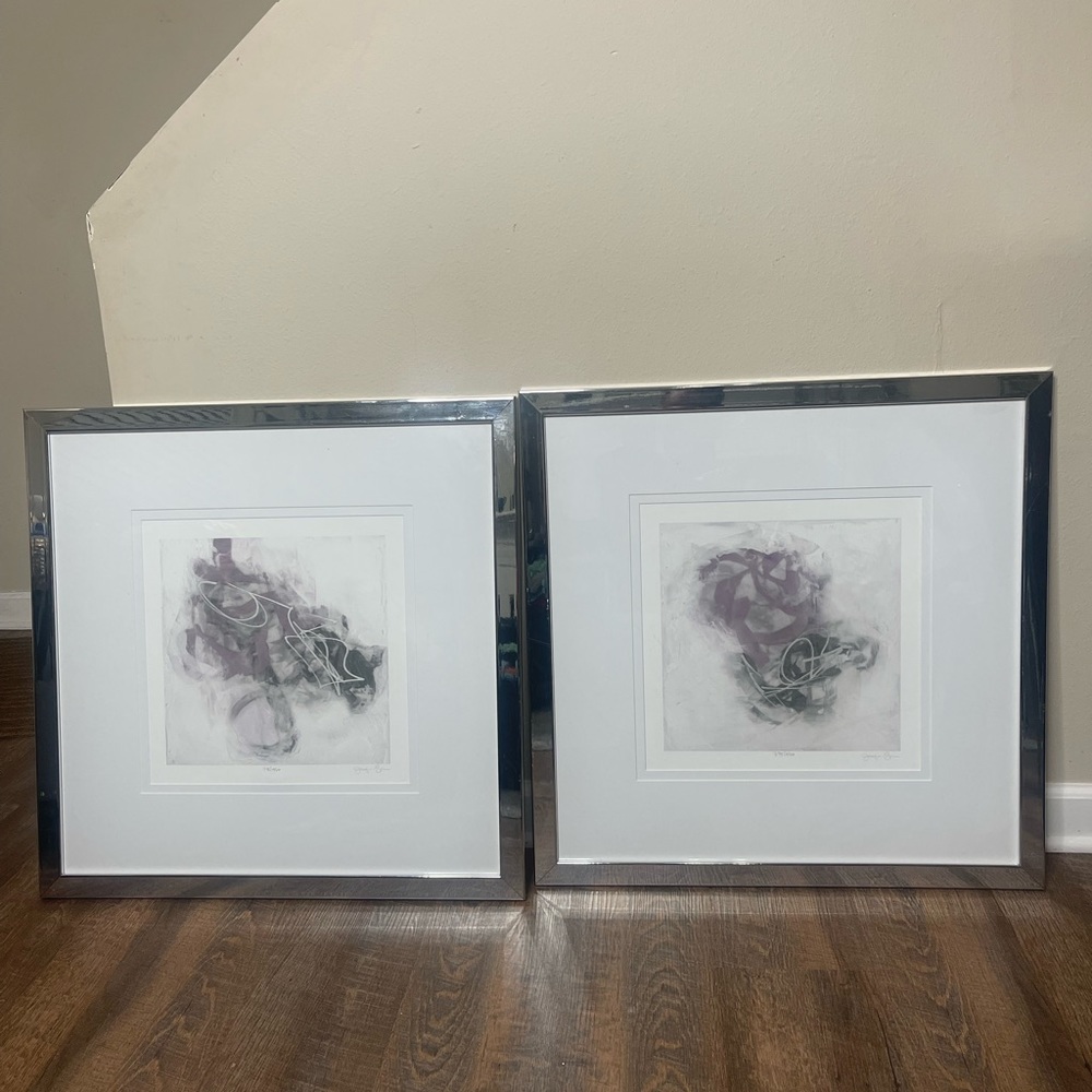 Z Gallerie Jennifer Goldberger Gold Amethyst Reticulate 2 Painting Pictures